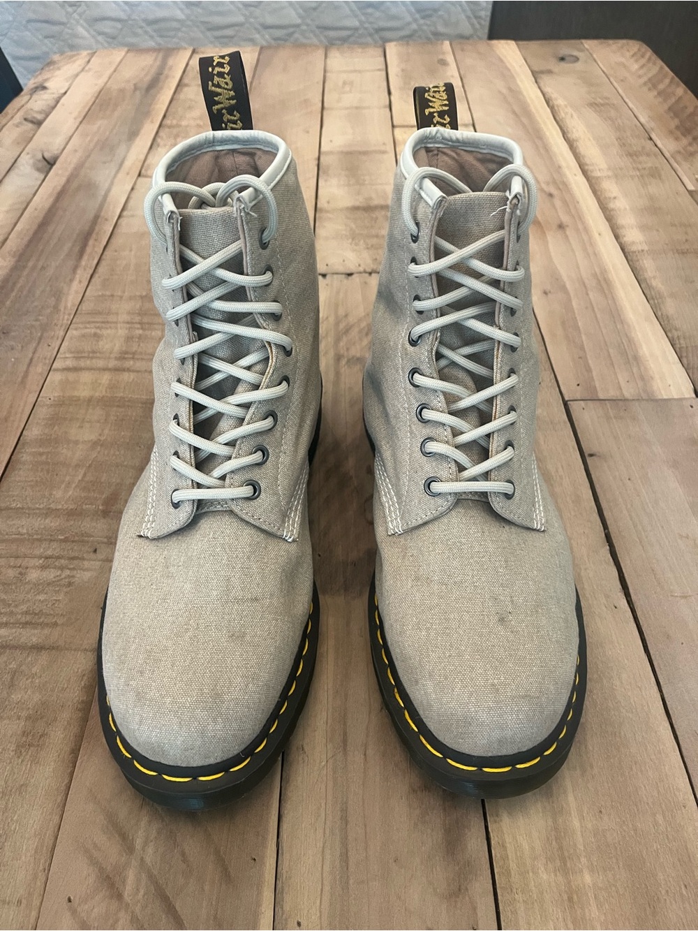 Dr Martens 1460 Pascal Beige Boots Men Size US 12